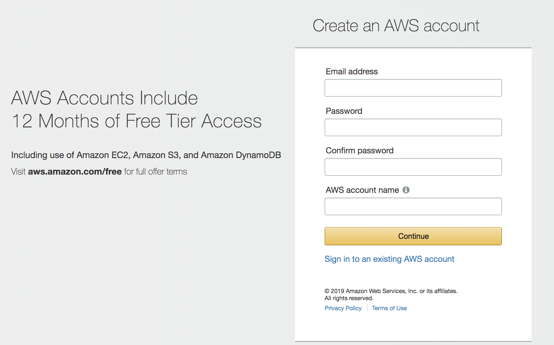 Open AWS Account